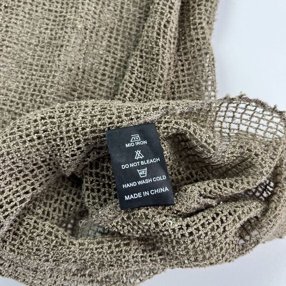 Vintage Y2K Linen Sheer Tunic Top L Asymmetrical Boho Fairy Festival Lagenlook - Picture 13 of 13